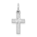 10k White Gold Cross Charm