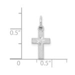 10k White Gold Cross Charm - Image 2