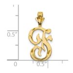10k Initial F Pendant - Image 3
