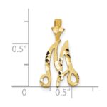 10k Initial M Pendant - Image 3