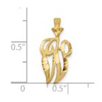 10k Initial W Pendant - Image 3