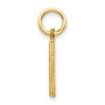10K Satin Diamond-cut Initial A Charm - Image 2