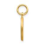 10K Satin Diamond-cut Initial D Charm - Image 2