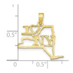 10K Solid New York State Pendant - Image 4