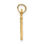 10K Solid Polished GOLF GAL Charm - Image 2