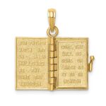 10K  3D Lords Prayer Bible Pendant - Image 5