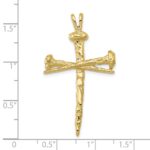 10k Polished Cross Charm - Image 3