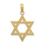 10K Polished Star of David Pendant