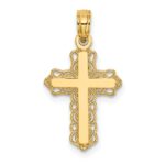 10k Budded Cross Charm