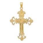 10K Two-tone INRI Crucifix Pendant - Image 4