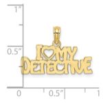 10K I HEART MY DETECTIVE Charm - Image 3