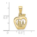 10K New York Skyline in Apple Pendant - Image 3