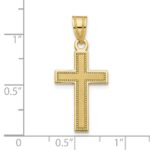 10K Small Satin Cross Pendant - Image 3