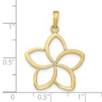 10k Polished Cut Out Flower Pendant - Image 3