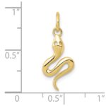 10k Solid Polished Snake Charm - Image 3