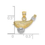 10k Rhodium Golf Club and Ball Charm - Image 3