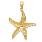 10K Diamond-cut Starfish Pendant - Image 4