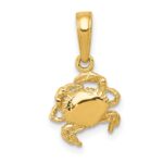 10k Crab Pendant