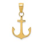 10k Anchor Pendant