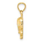 10K Skull and Cross Bones Pendant - Image 2