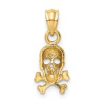 10K Skull and Cross Bones Pendant - Image 4