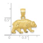 10K Diamond-cut Bear Pendant - Image 3