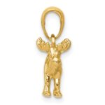 10k 3-D Moose Pendant - Image 2