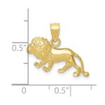 10K Diamond-cut Lion Pendant - Image 3