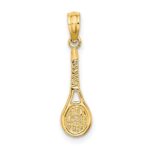10K Tennis Racquet Pendant - Image 4