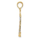 10K and Rhodium Cape Hatteras Lighthouse Pendant - Image 2