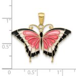 10K Enameled Butterfly Pendant - Image 3
