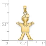 10k Polished Full Body Boy Charm - Image 3
