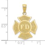 10k Fire Dept. Maltese Cross Pendant - Image 4