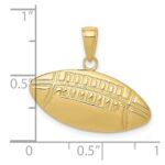 10K Diamond-Cut Medium Football Charm - Image 4