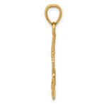 10K Gold Polished Anchor W/Rope Pendant - Image 2