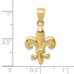 10k Polished Fleur de Lis Pendant - Image 3