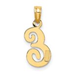 10K Polished E Script Initial Charm - Image 4