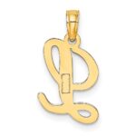 10K Polished L Script Initial Charm - Image 4