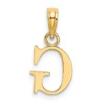 10K Polished G Block Initial Charm - Image 4