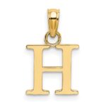 10K Polished H Block Initial Charm - Image 4