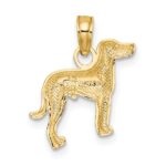 10K 2-D Greyhound Dog Charm - Image 4