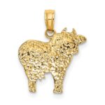 10K 2-D Polished Playful Cow Charm - Image 4
