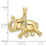 10K 2-D Elephant Running w/ Raised Trunk Charm - Image 3