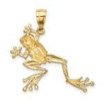 10K 2-D Textured Frog Charm - Image 4