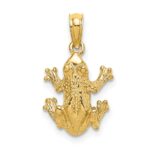 10k Textured Top View FROG Charm