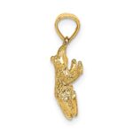 10k Textured Top View FROG Charm - Image 2