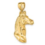 10K 3-D Polished Horse Head Charm - Image 5