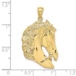 10K Horse Head w/Long Mane Charm - Image 3