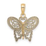 10k Diamond-cut Butterfly Charm - Image 4