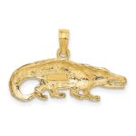 10K 2-D Textured Alligator Charm - Image 4